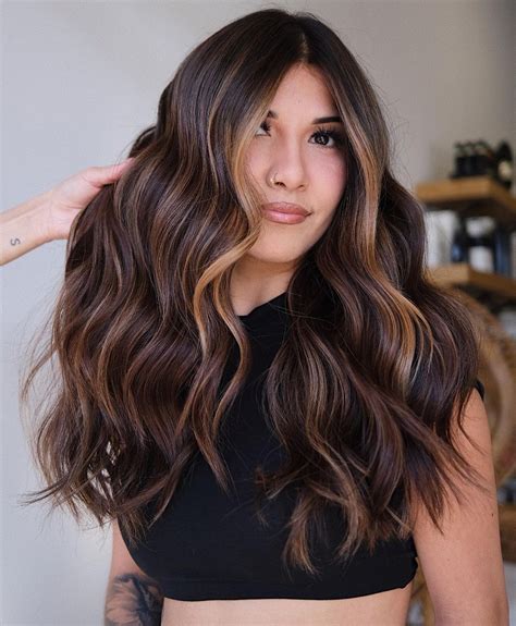 ombre hair with money piece|money piece dark brown hair.